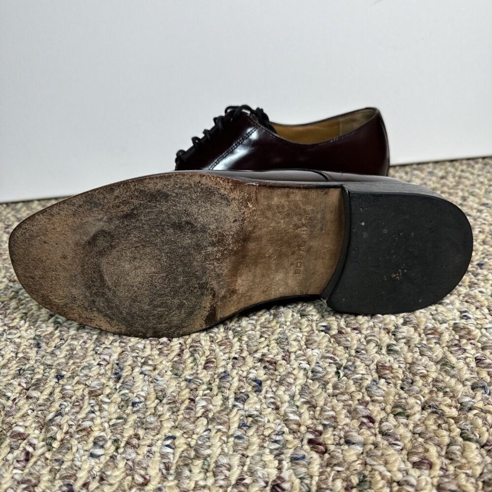 Bostonian Mens SIZE 10 W BURGUNDY Leather Outsole Classics LUXE Oxford Shoes - Picture 10 of 10